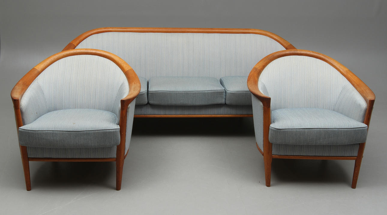 SOFFA, FÅTÖLJER, ett par, Bröderna Andersson, 1960-tal.