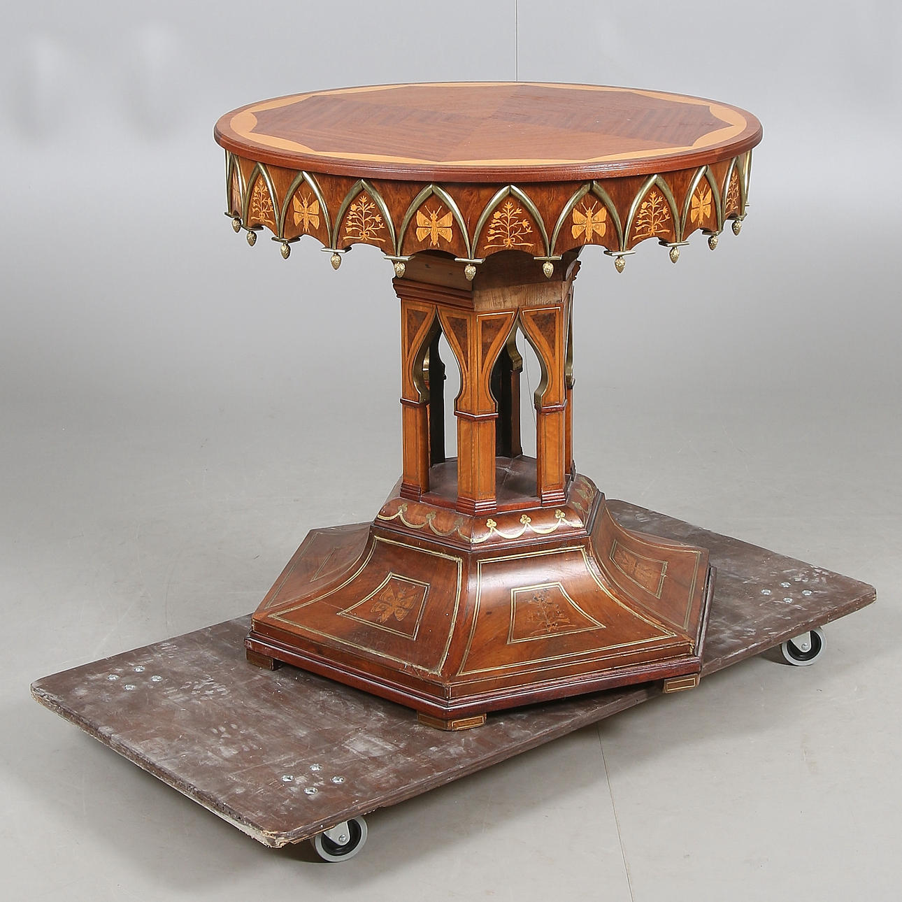 TABLE, Neo-Gothic, second half of the 19th century.