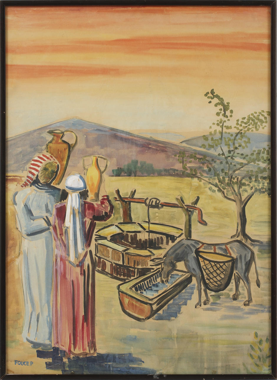 FOLKE PERSSON, akvarell, sign.