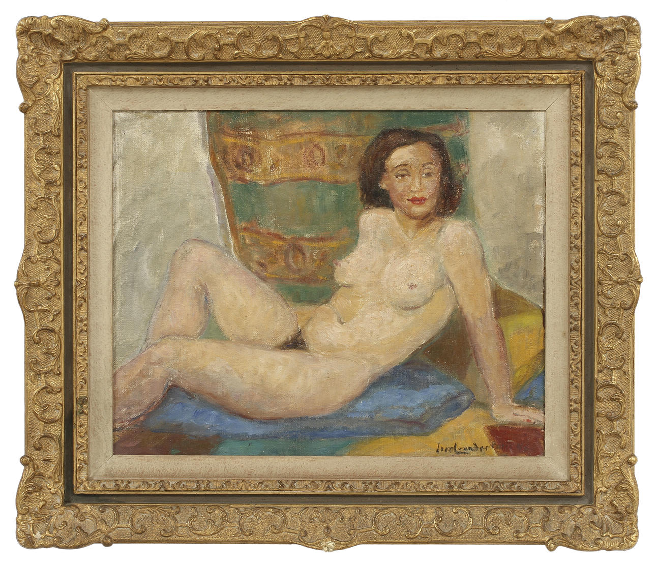 INEZ LEANDER. Olja på duk, signerad.