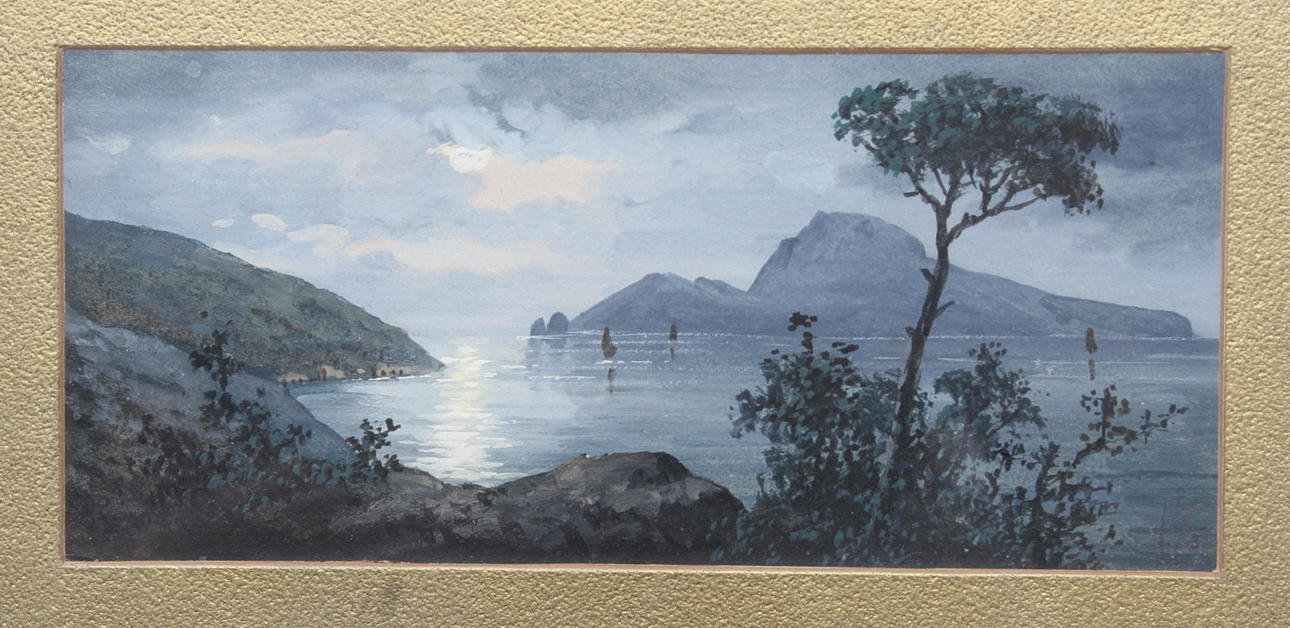 OKÄNDA KONSTNÄRER. 4 st. 1800/1900-tal. Akvarell/olja.