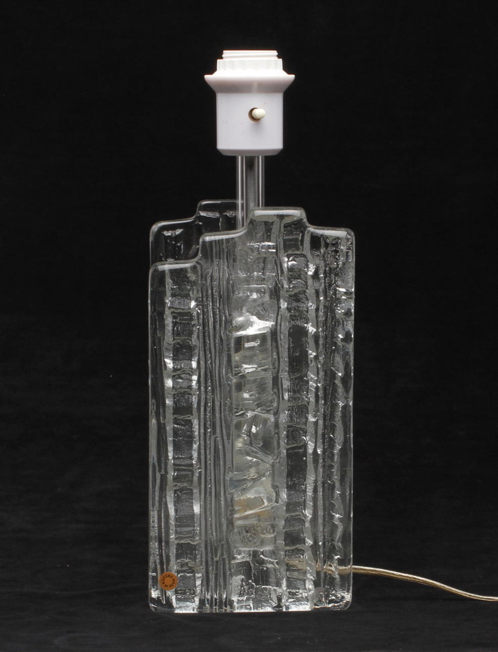 BORDSLAMPA, glas, Sverige, 1900-talets andra hälft.