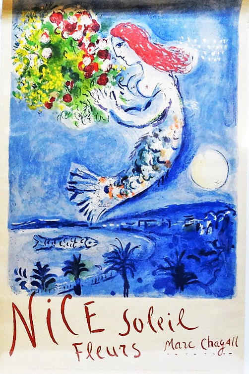 MARC CHAGALL. Nice soleil fleurs. Original lithograph, Mourlot