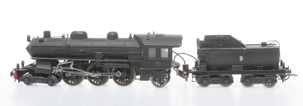 MODEL TRAIN SJ's Dampflok F / DSB E, Eigenbau? aus Metall.