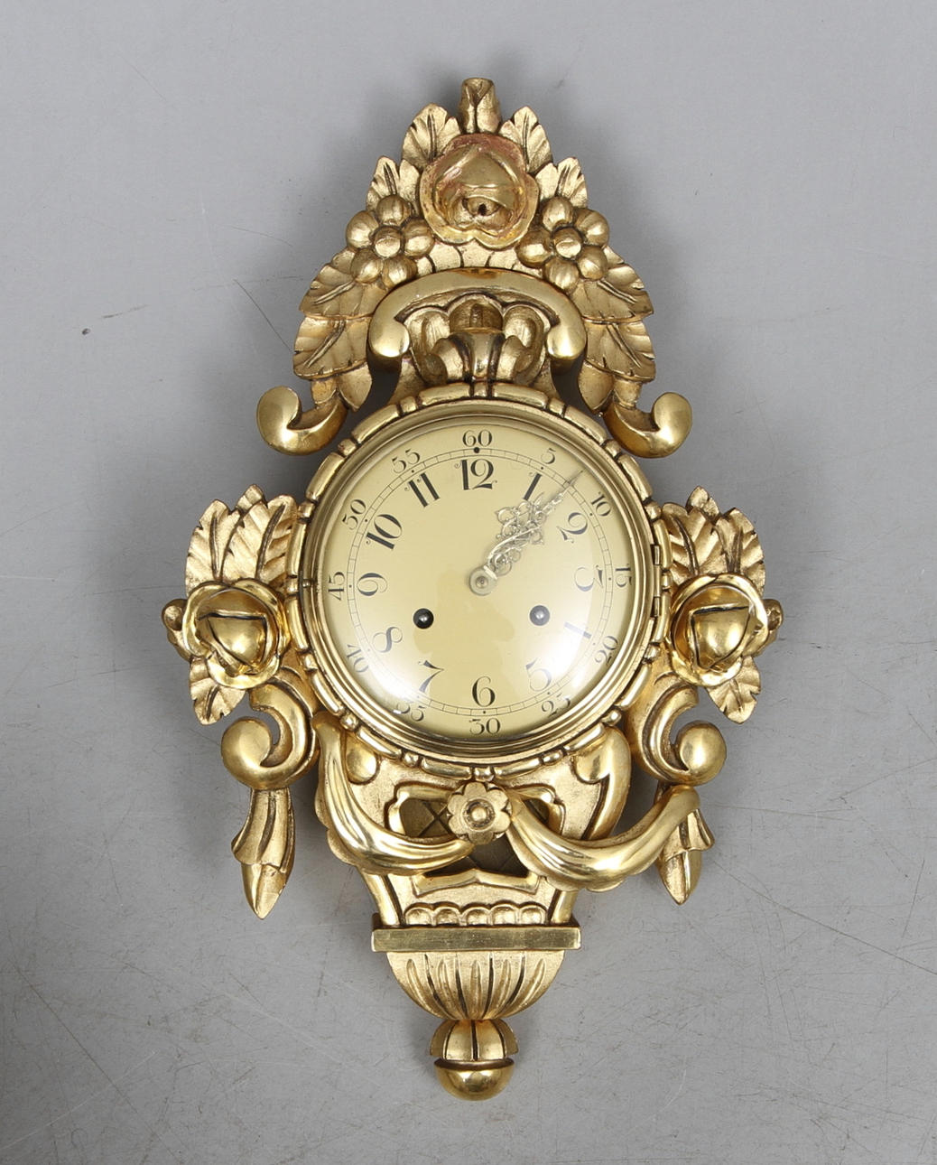 WALL CLOCK, so-called gold pendulum.