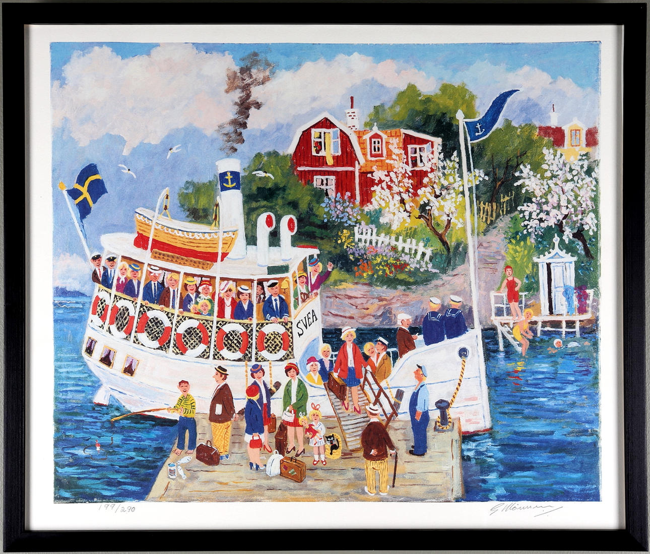 GÖSTA MÅNSSON. Färglitografi, signerad 119/290.