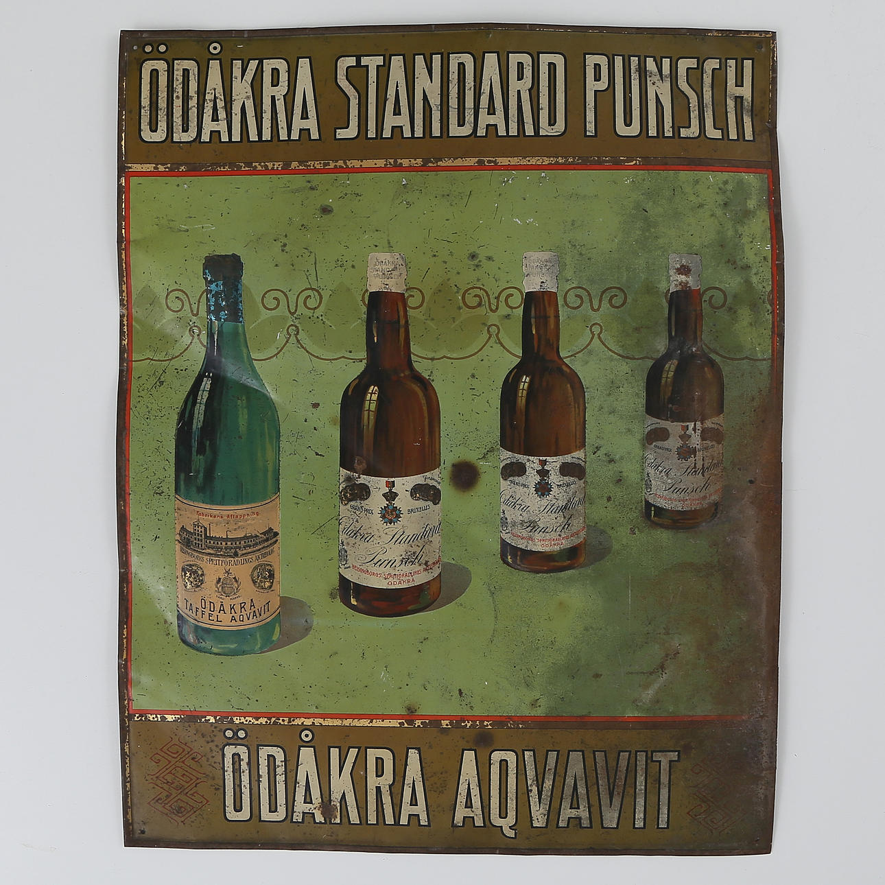 BLECHSCHILD, Getränkewerbung, frühes 20. Jahrhundert.