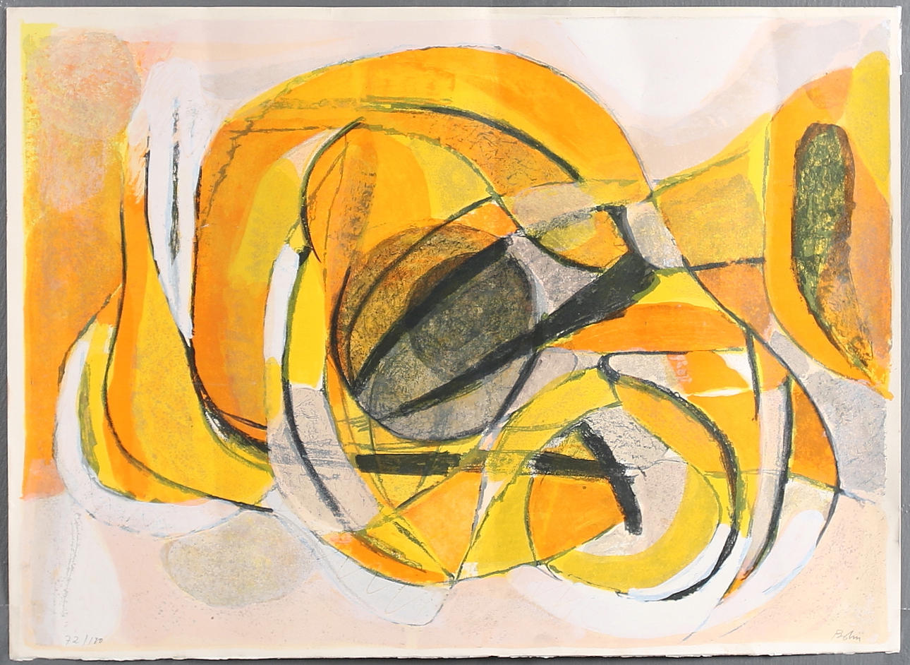 GUSTAVE BOLIN. Blandteknik, signerad och numrerad 72/100.