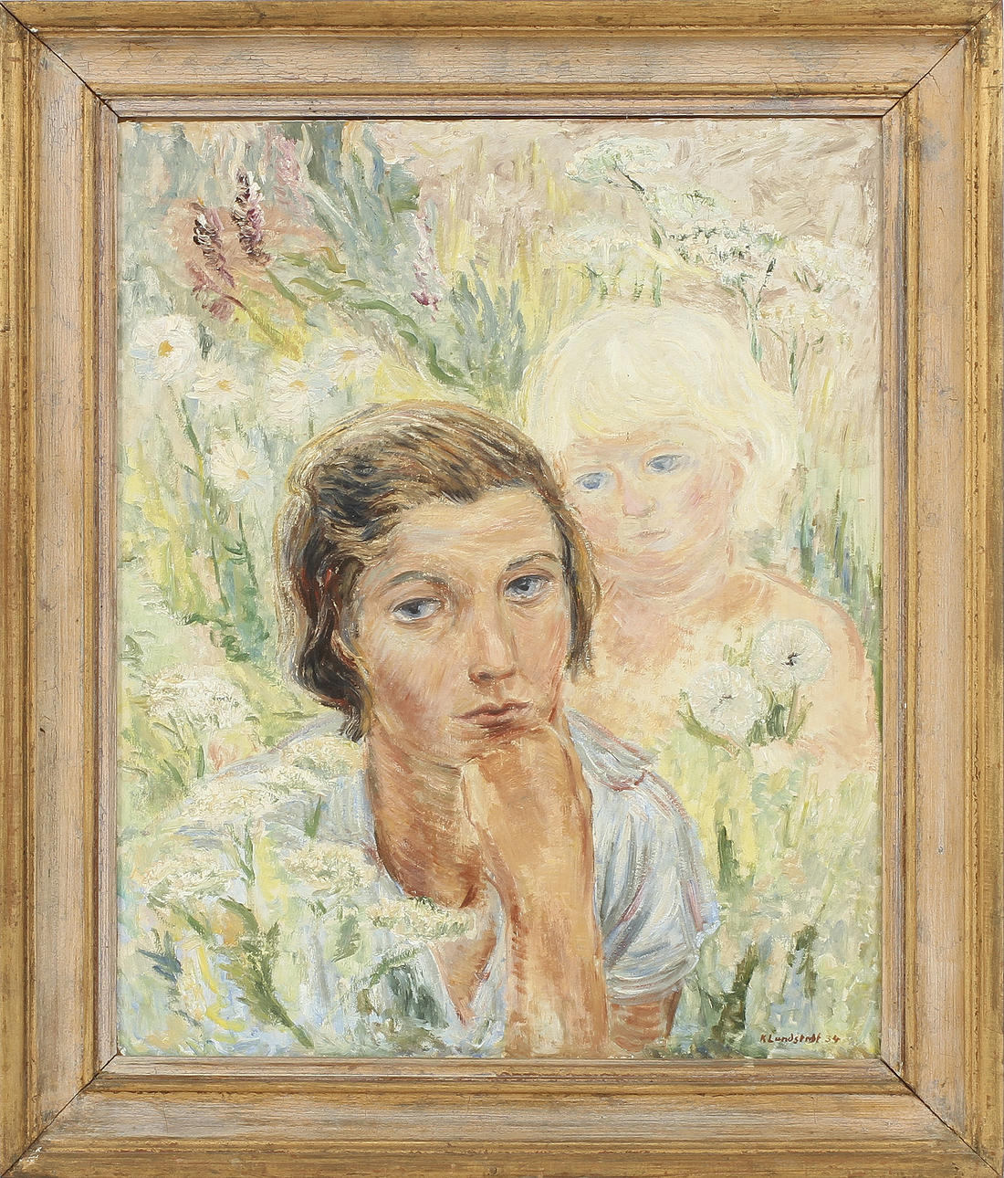 KRISTIAN LUNDSTEDT, olja på pannå, sign o dat 1934.