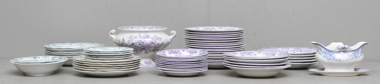 SERVISDELAR, 62 delar, Rörstrand och Gustafsberg.