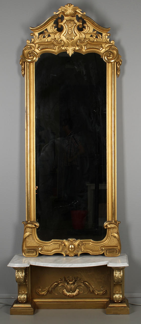 SPEGEL med konsolbord, 1800-talets andra hälft.