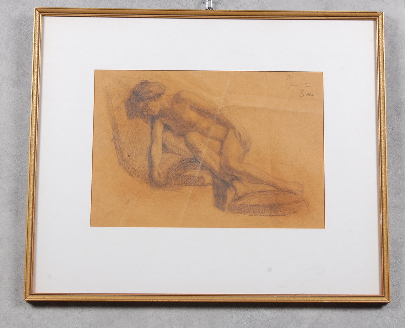 DICK BEER. 1893-1938, Teckning, signerad, daterad -12.