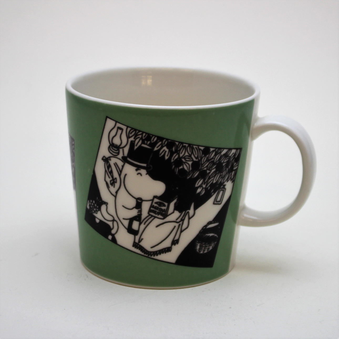 MUMINMUGG, "mugg grön" arabia Finland 90-93.