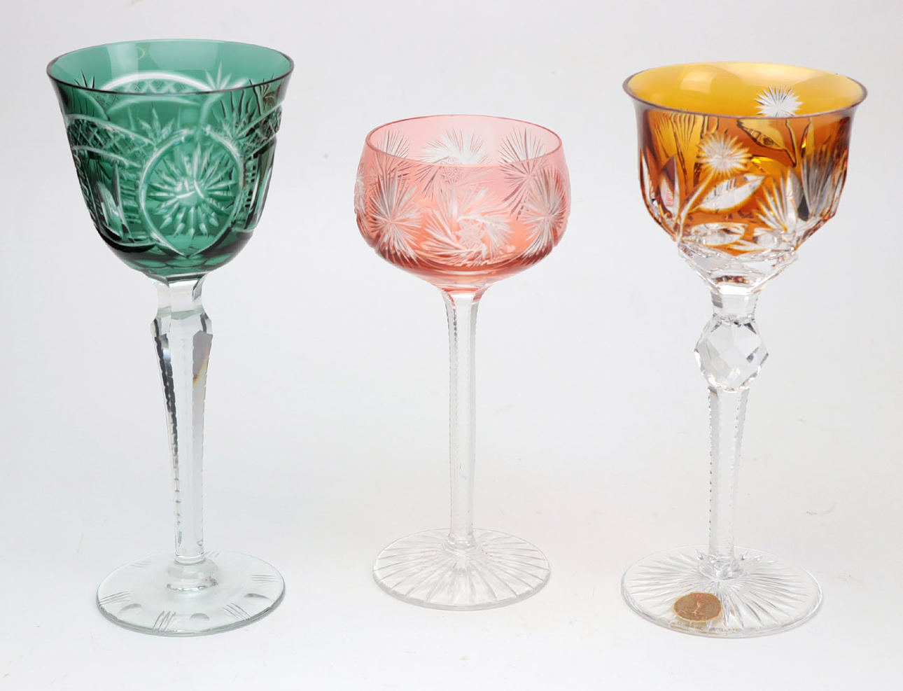 3 KRISTALL ROMARE, VINGLAS.