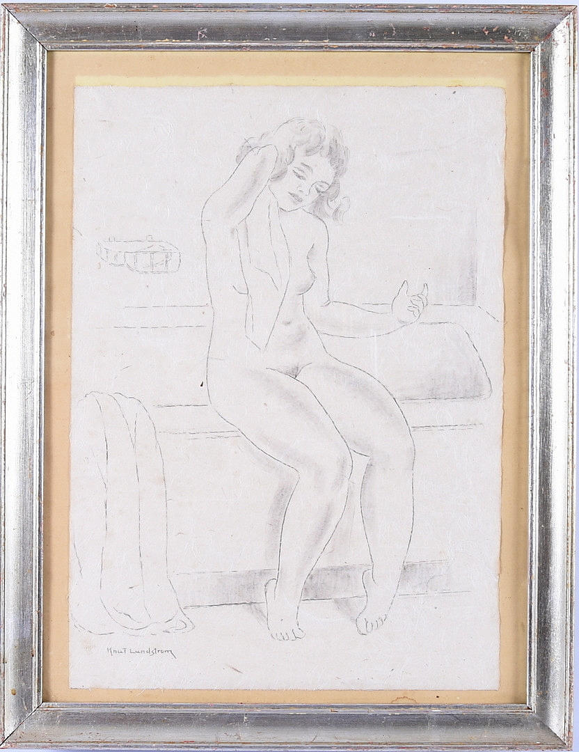 KNUT LUNDSTRÖM. Blyertsteckning.