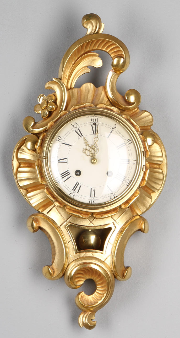 VÄGGPENDYL, rokokostil, 1900-tal.