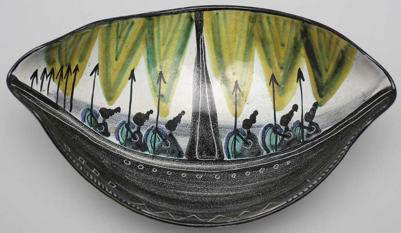 JANE WÅHLSTRÖM-LARSSON. Skål, Janikeramik, 1950-tal.