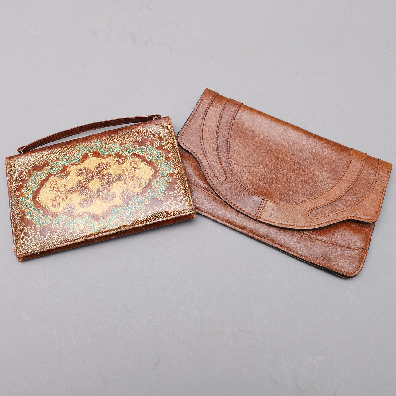 BAGS, 2 pcs, leather, including Italy.