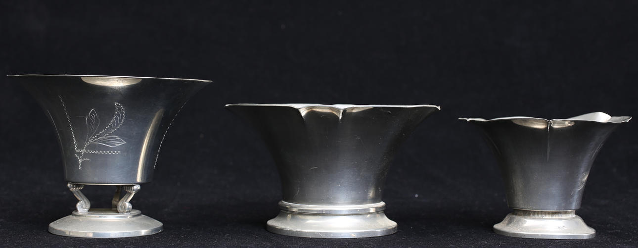 TENNSKÅLAR, 3 stycken.