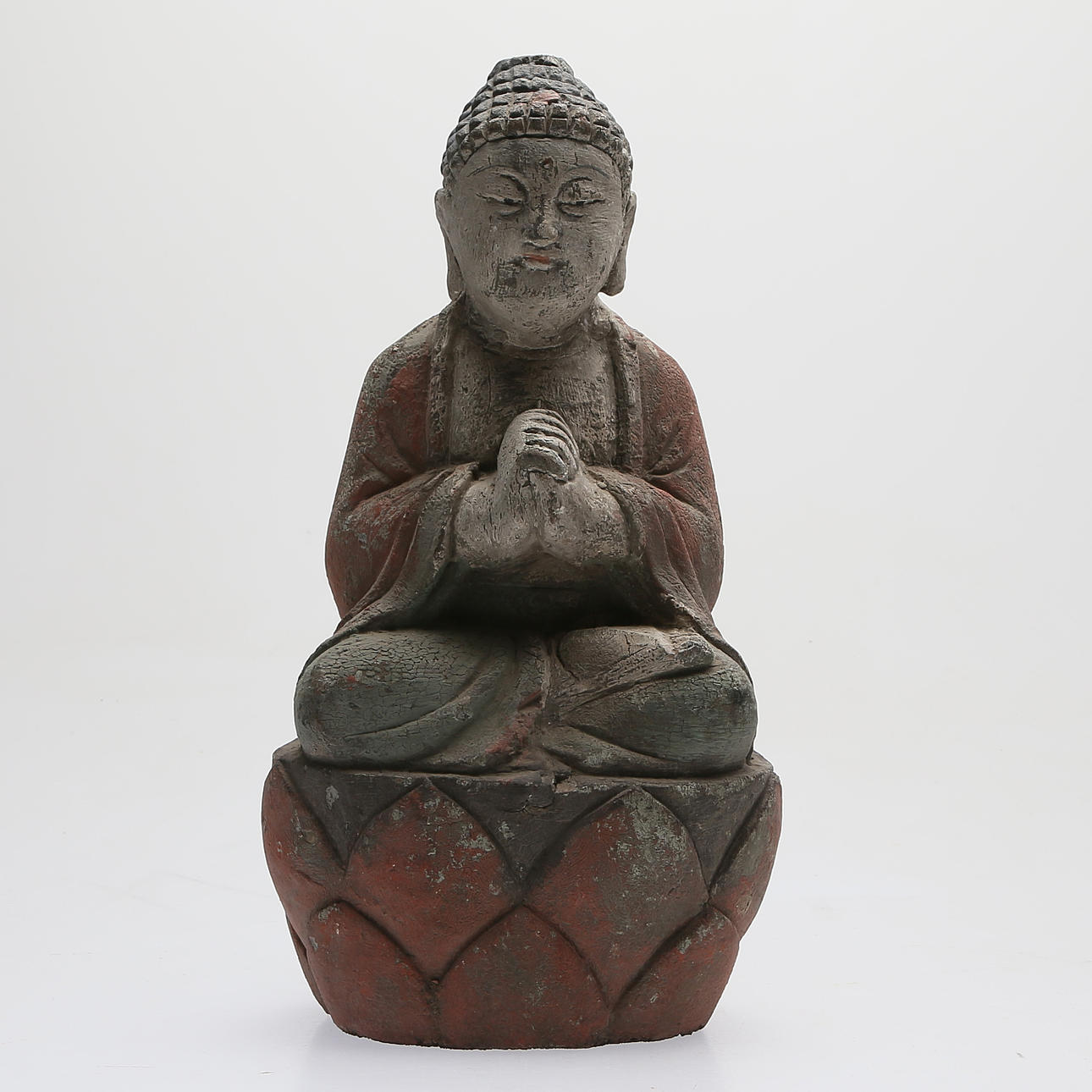 BUDDHASKULPTUR, trä.