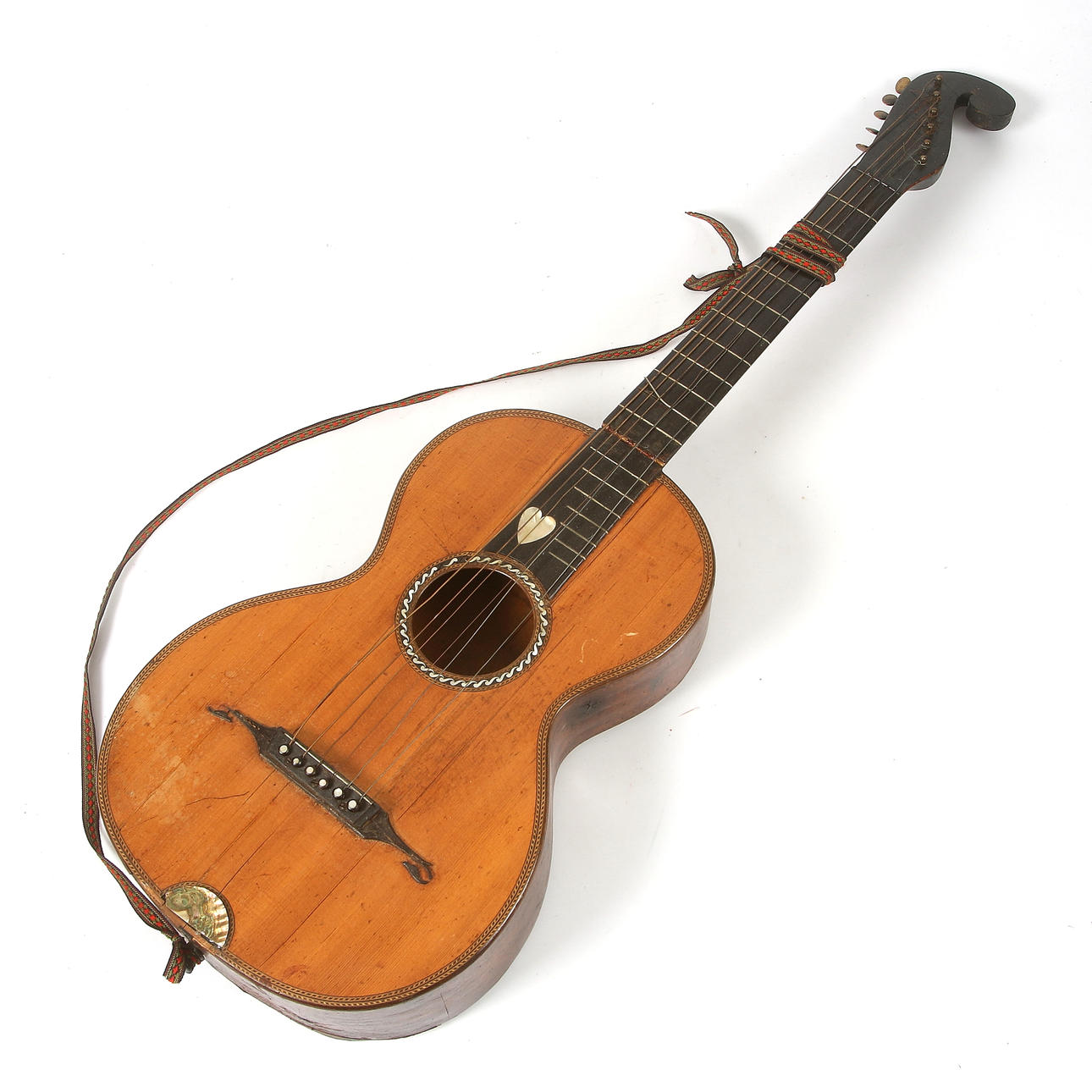 GUITAR, acoustic, 19th century.