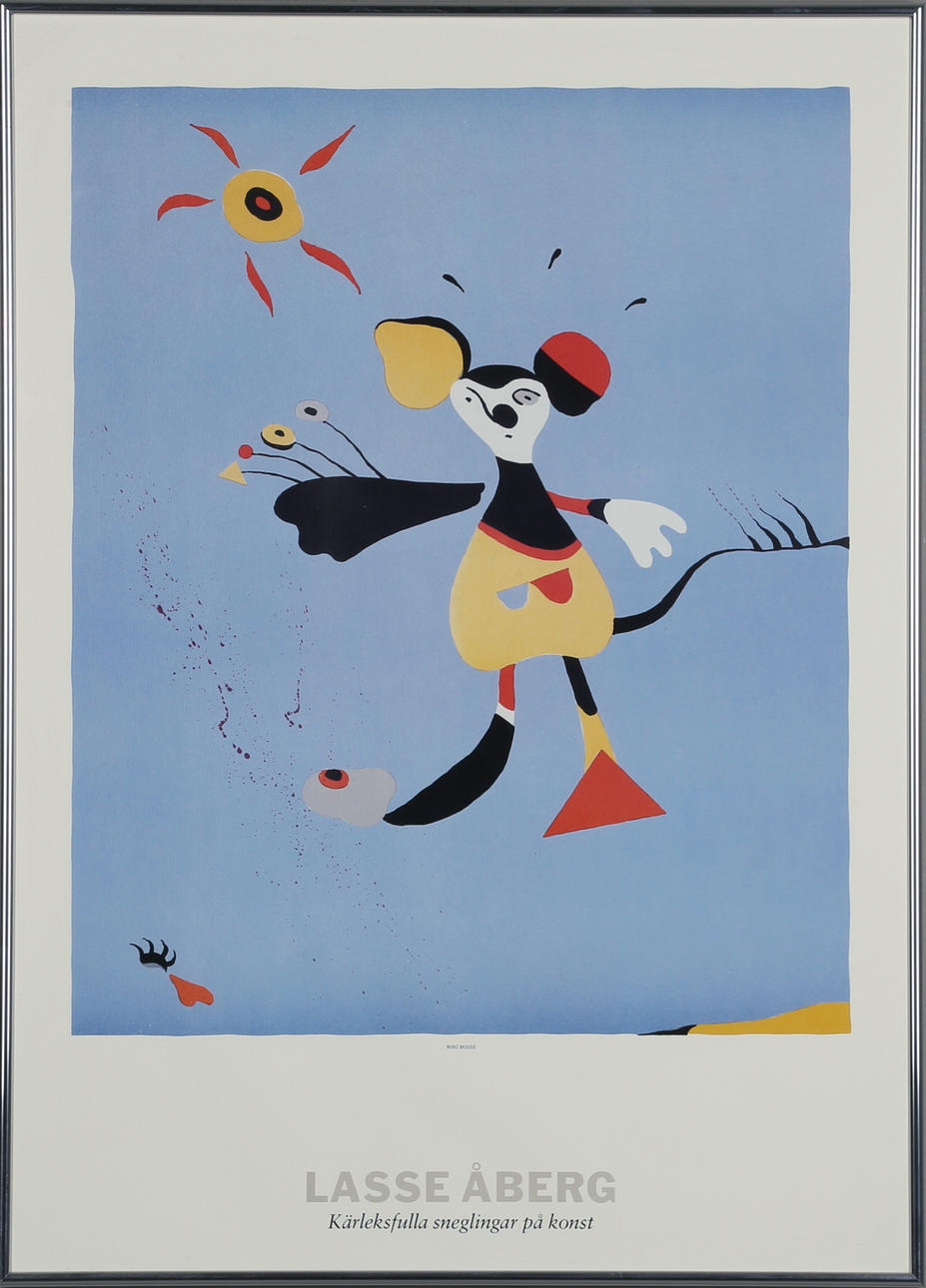 LASSE ÅBERG. 2 pcs, offset print, one signed in the print.