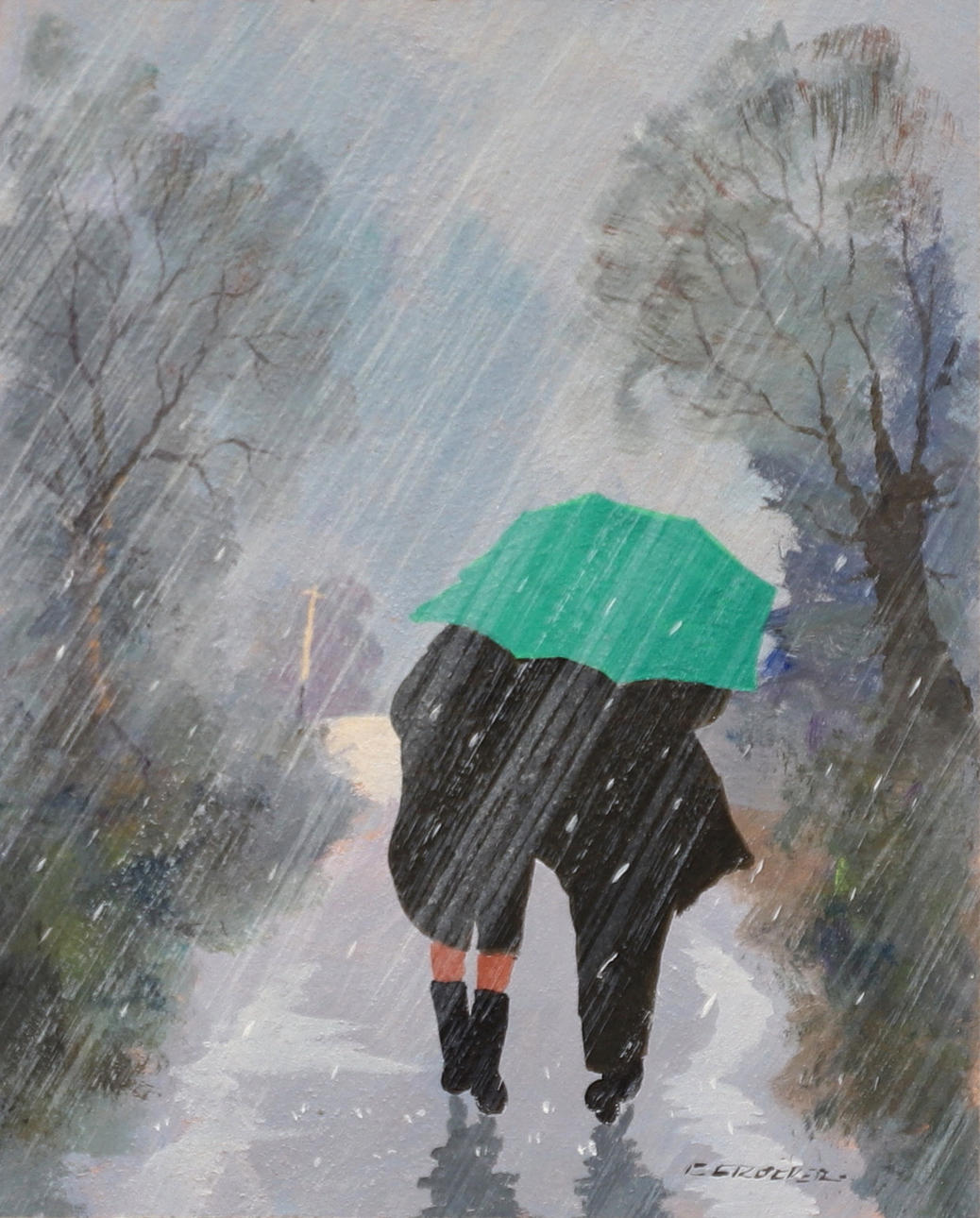 C CROCKER, 20TH CENTURY. LA LLUVIA.