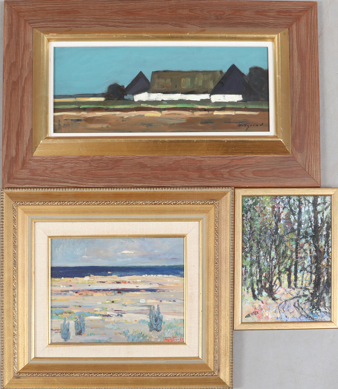 MÅLNINGAR,3 st, Geiden,Erik Unström,Hillgaard.