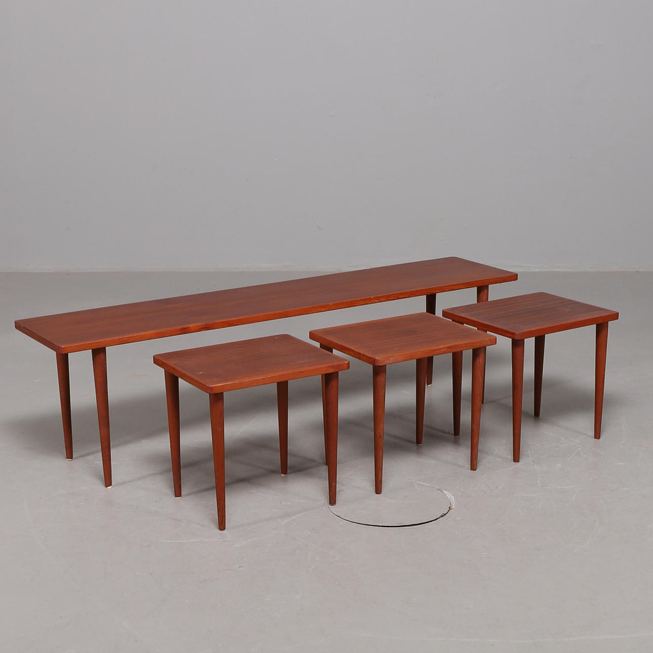 Occasional table, batch table, 4 pcs. teak, Scandialine.
