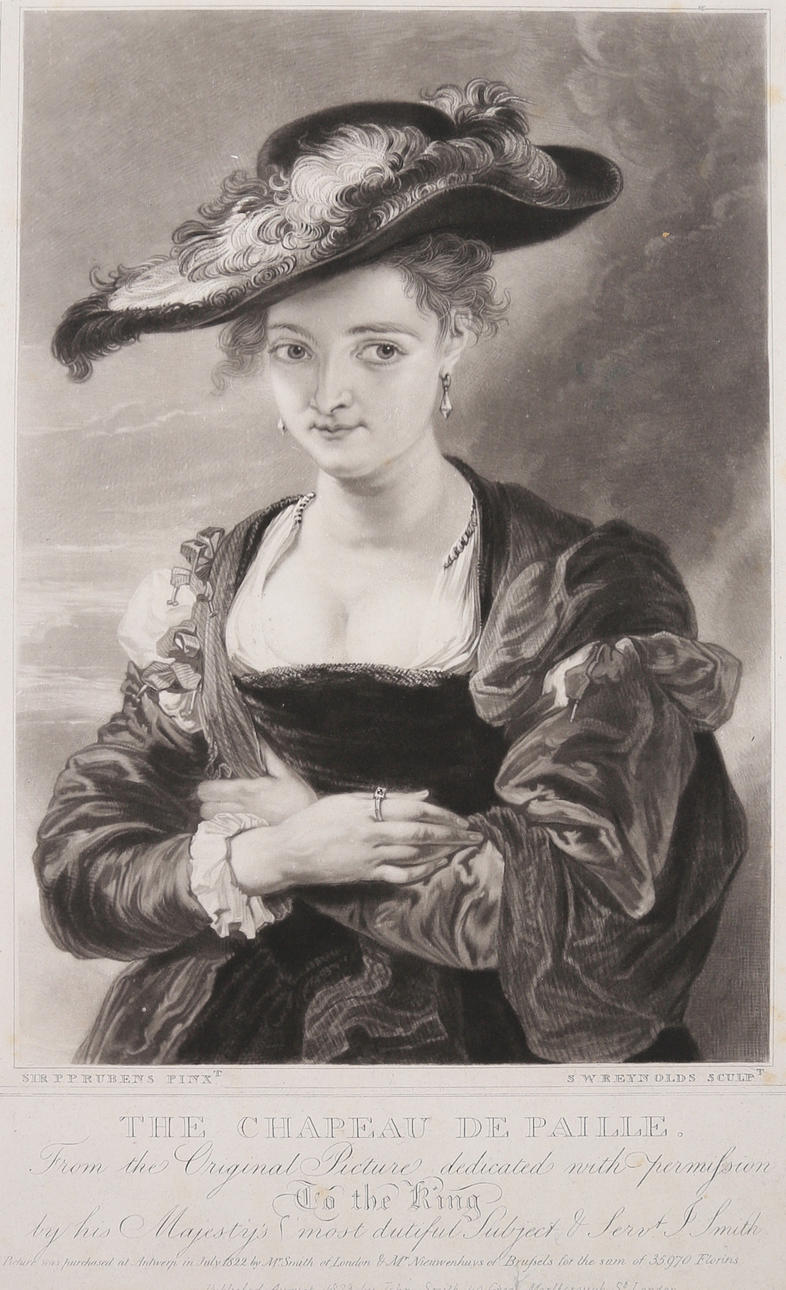 PETER PAUL RUBENS (1577-1640). After. "The Chapeau de Paille", in the print Sir PP Rubnes.