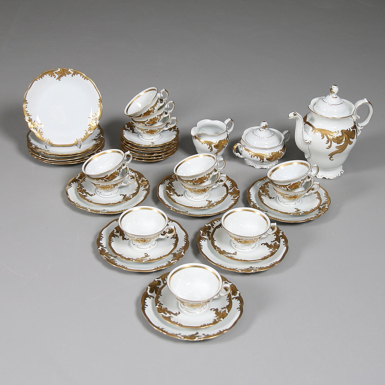 KAFFESERVIS, 39 delar, Wawel, Recznie Malowane, Poland 1900-tal.