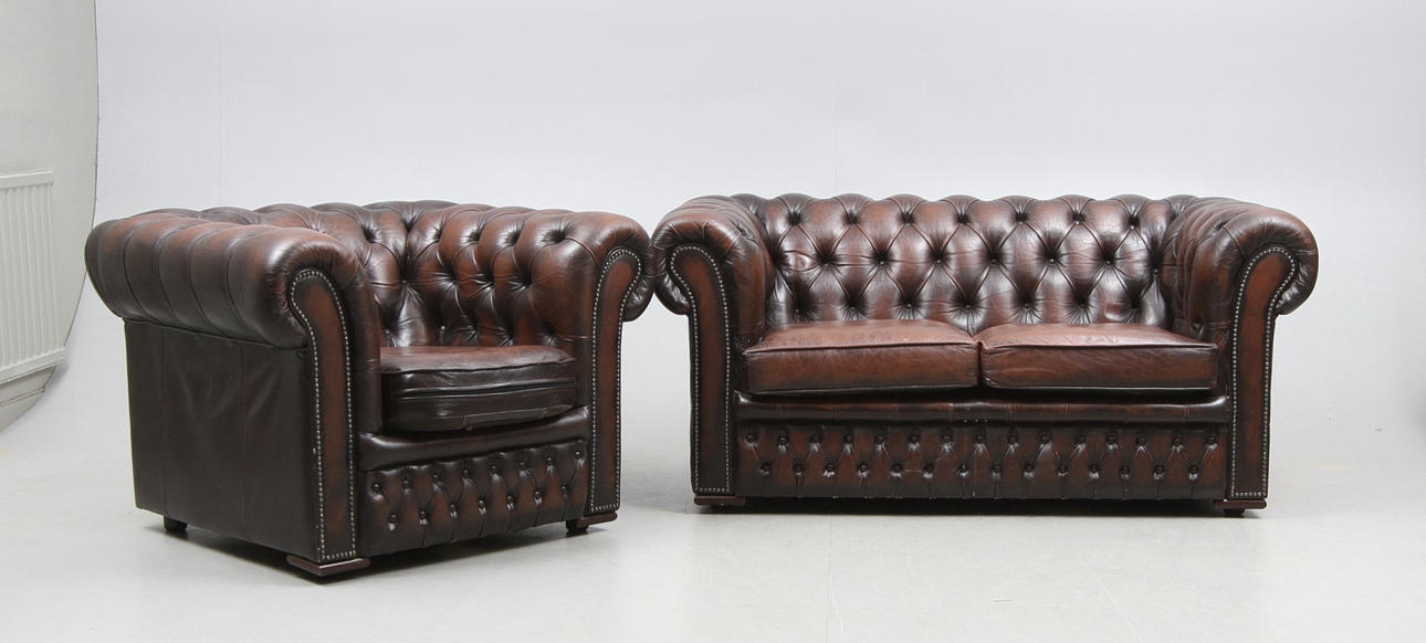 SOFFGRUPP, Skinn, 2 del, Chesterfield, England.