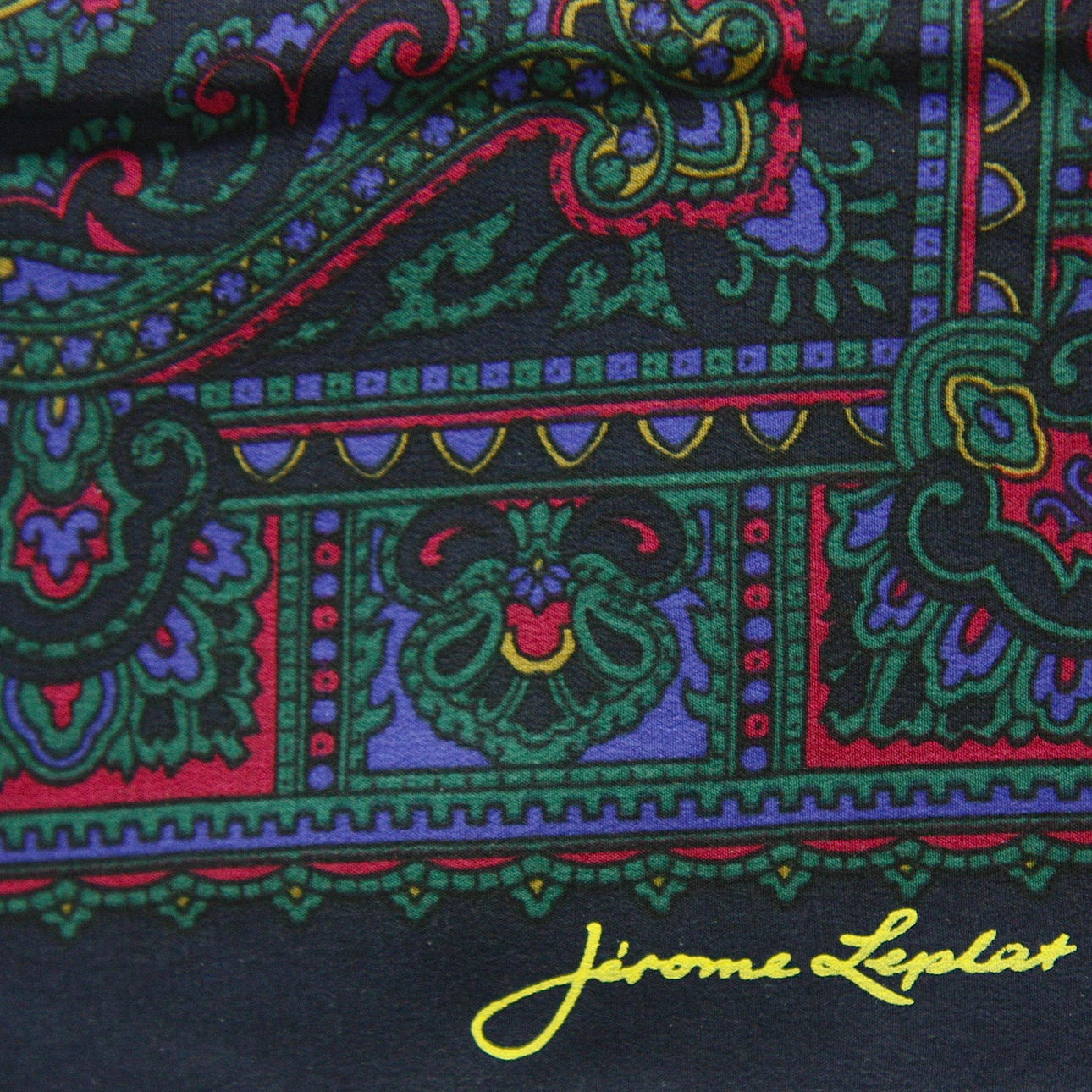 JÉROME LEPLAT. Scarf, silk, mid-20th century.