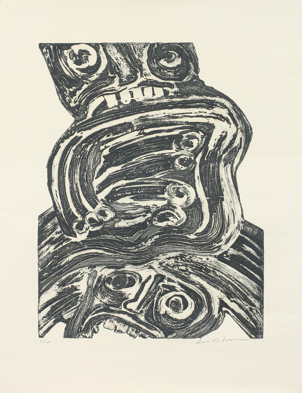 BENGT LINDSTRÖM. Etsning med carborundum. Signerad och nr 43/99.