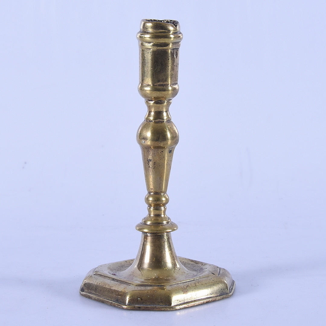 LJUSSTAKE, mässing, 1700-tal.