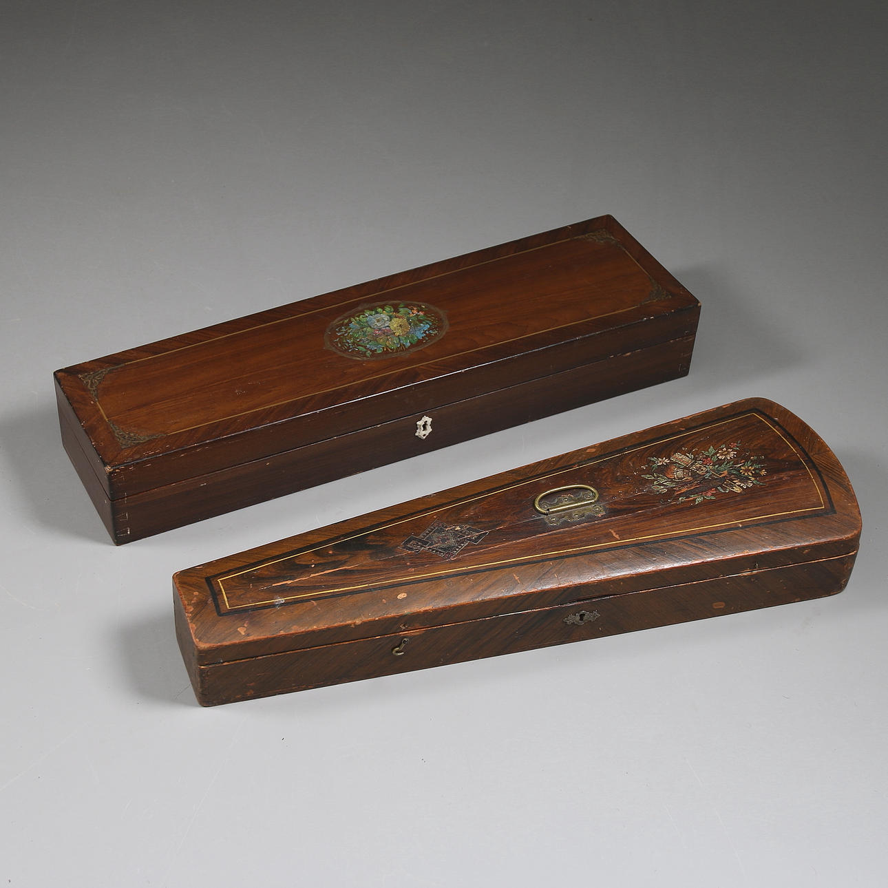 FIOLLÅDOR, 2 st, allmoge, 1800 talets slut.