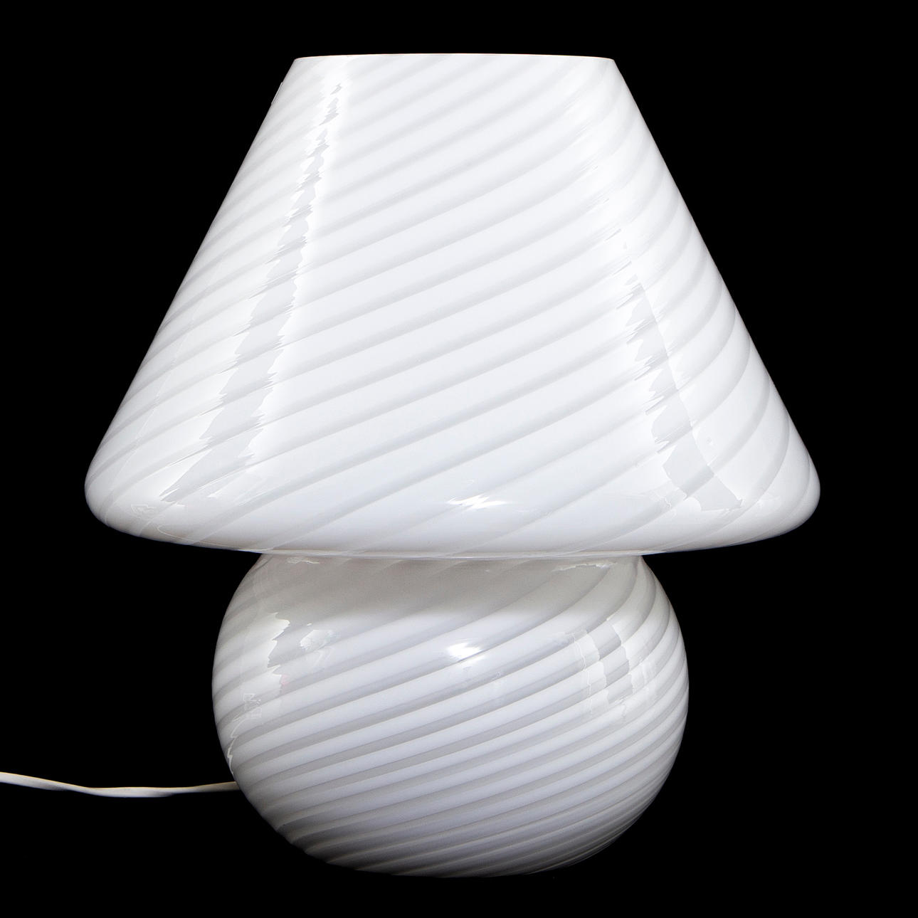 BORDSLAMPA, glas, 1900-tal.