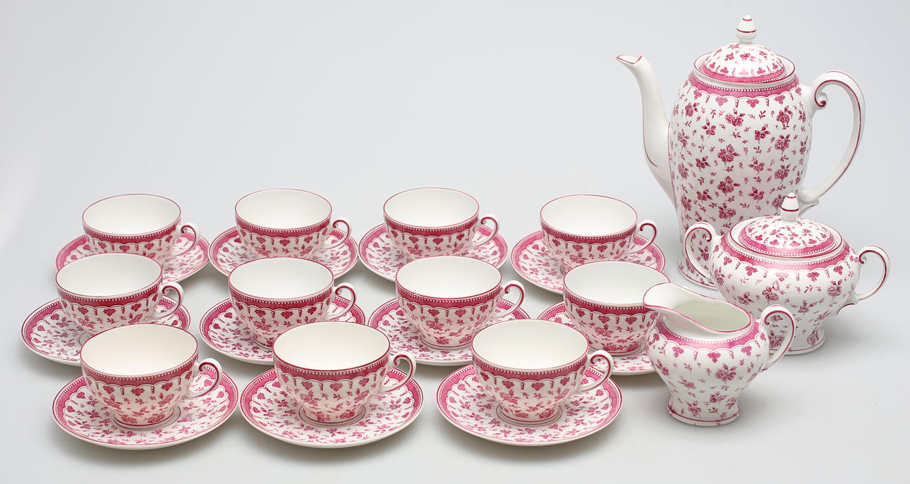 KAFFESERVISDELAR, porslin, 14 delar, KPM, Tyskland, 1900-talets första hälft.