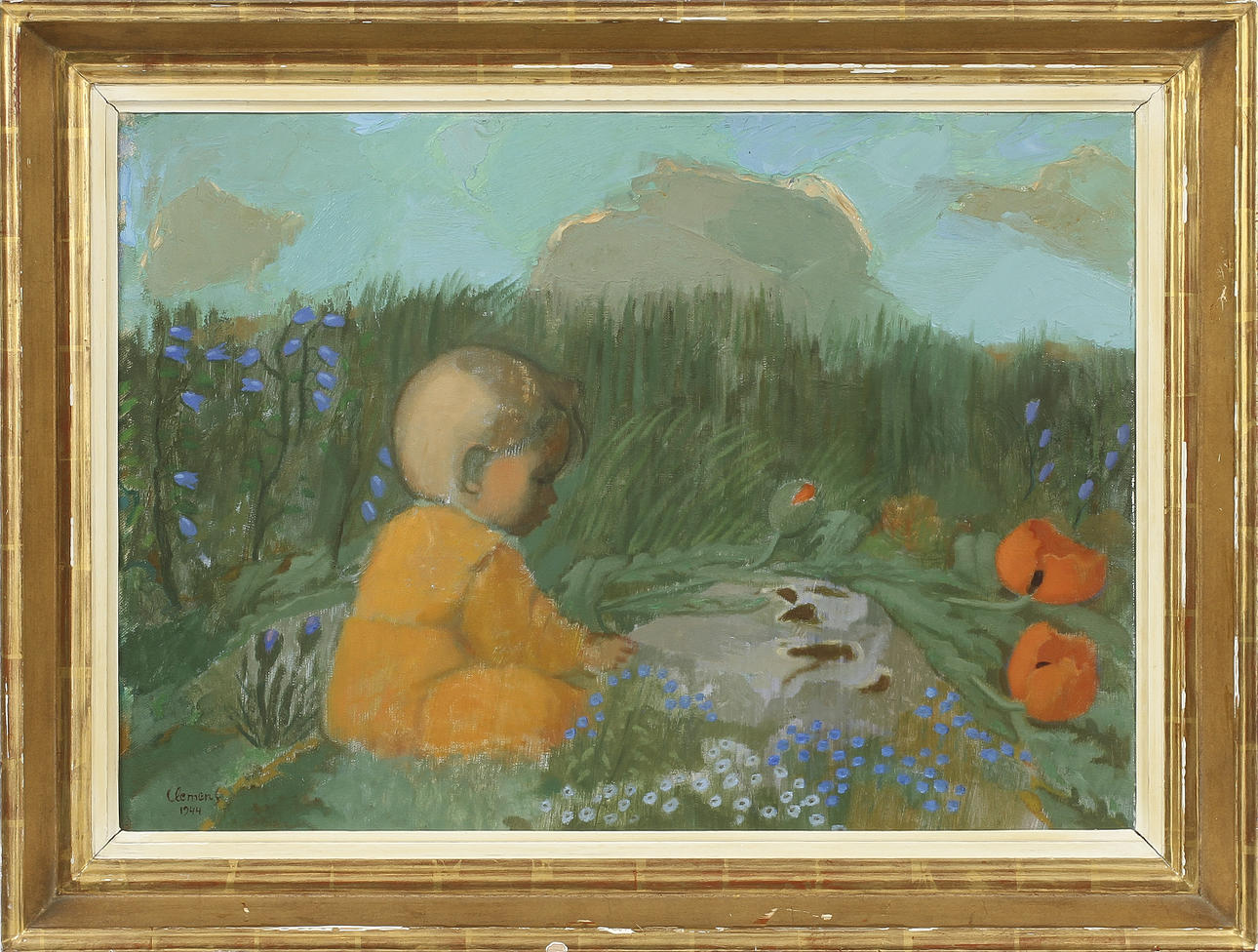 CURT CLEMENS. Olja på duk, signerad 1944.
