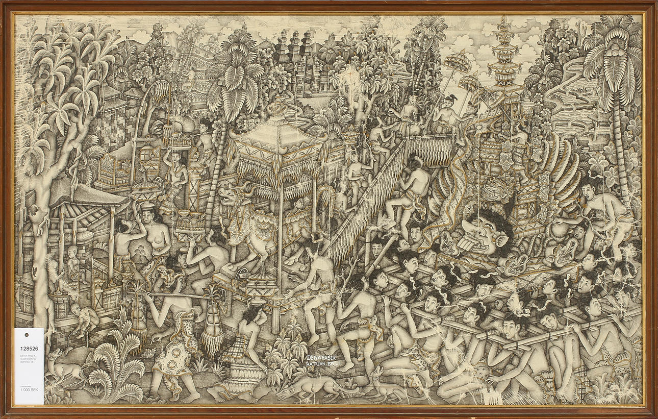 DEWA PASEK. Tuschteckning, signerad.