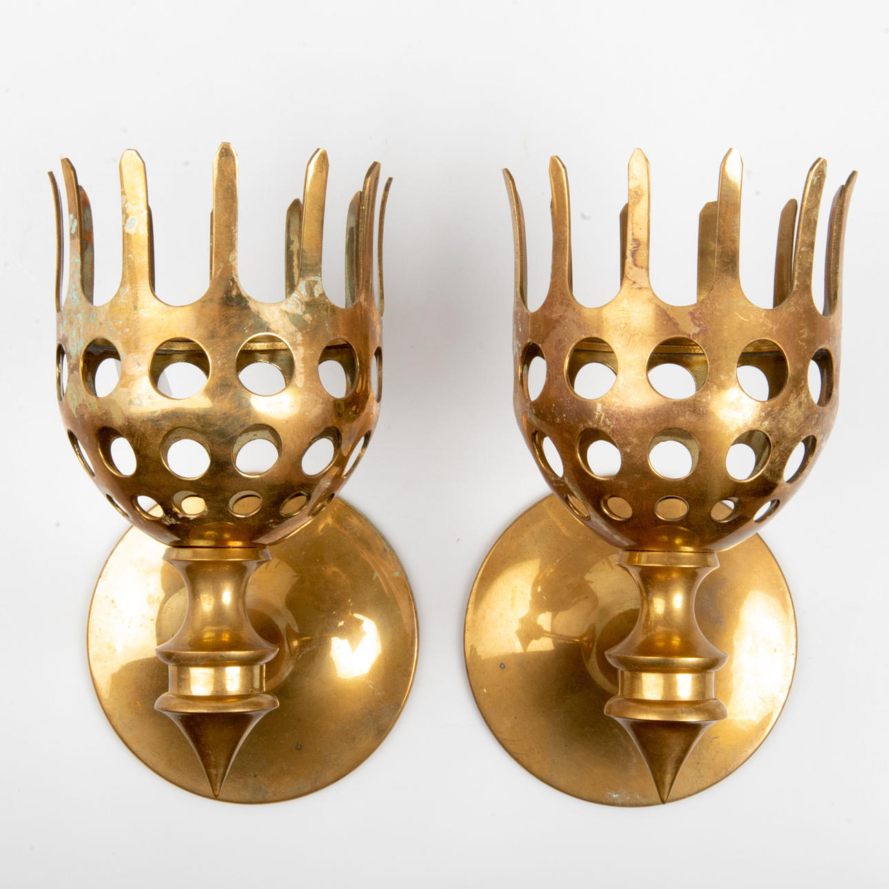 VÆG LYSSTAKE, messing, "Hurricane", Björn Wiinblad.