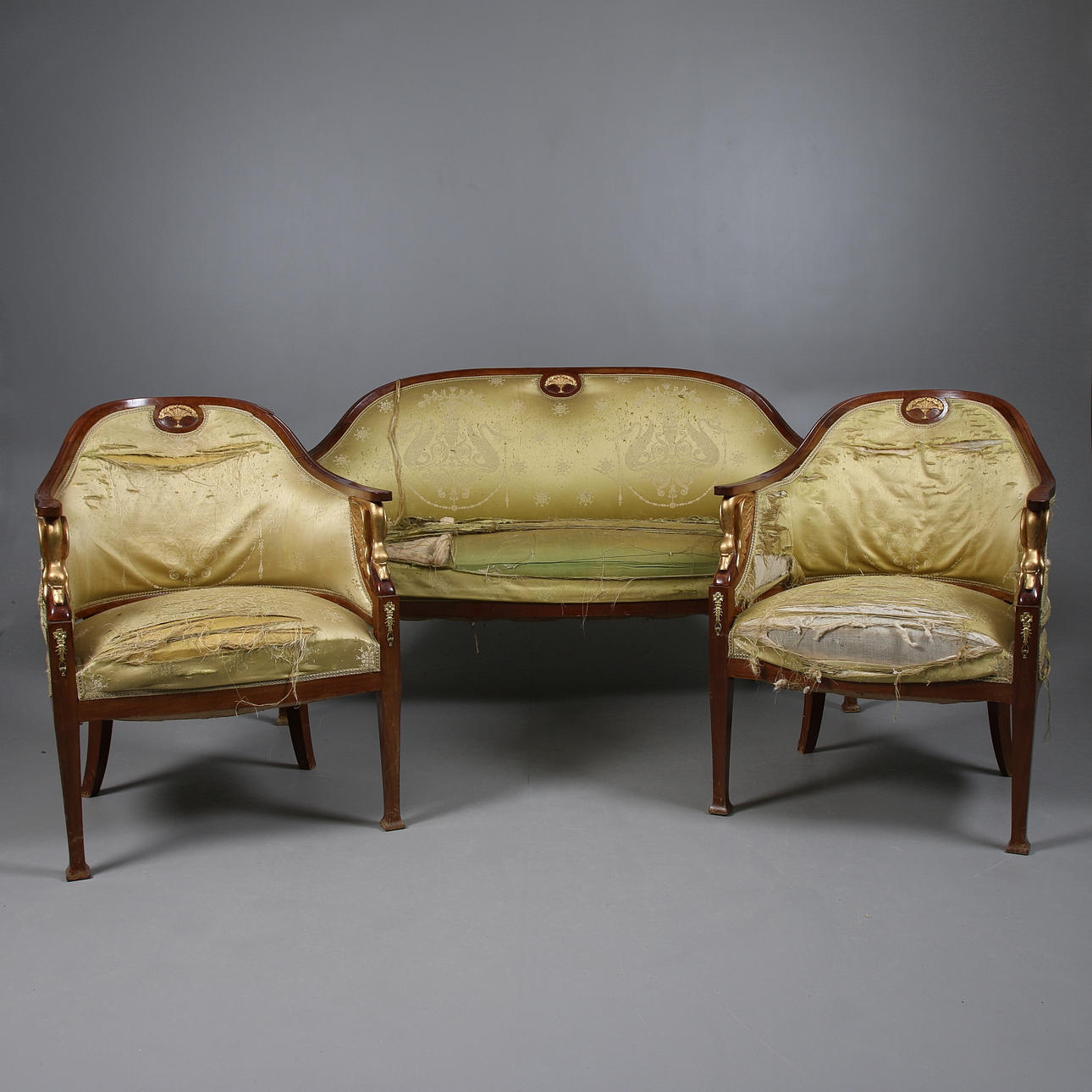 SALONGSGRUPP, 3 delar, empirestil, 1900-talets första halva.