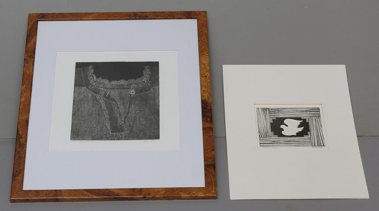 ARVO LUIK. aquant etchings, 2 pcs.