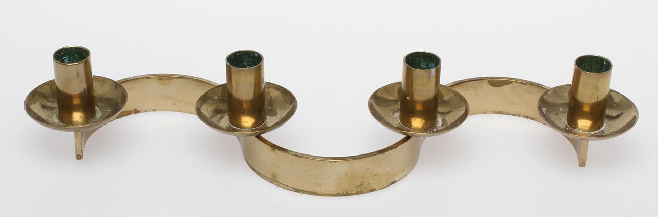 LJUSSTAKE, mässing, "Slingan", Josef Frank, Firma Svenskt tenn.