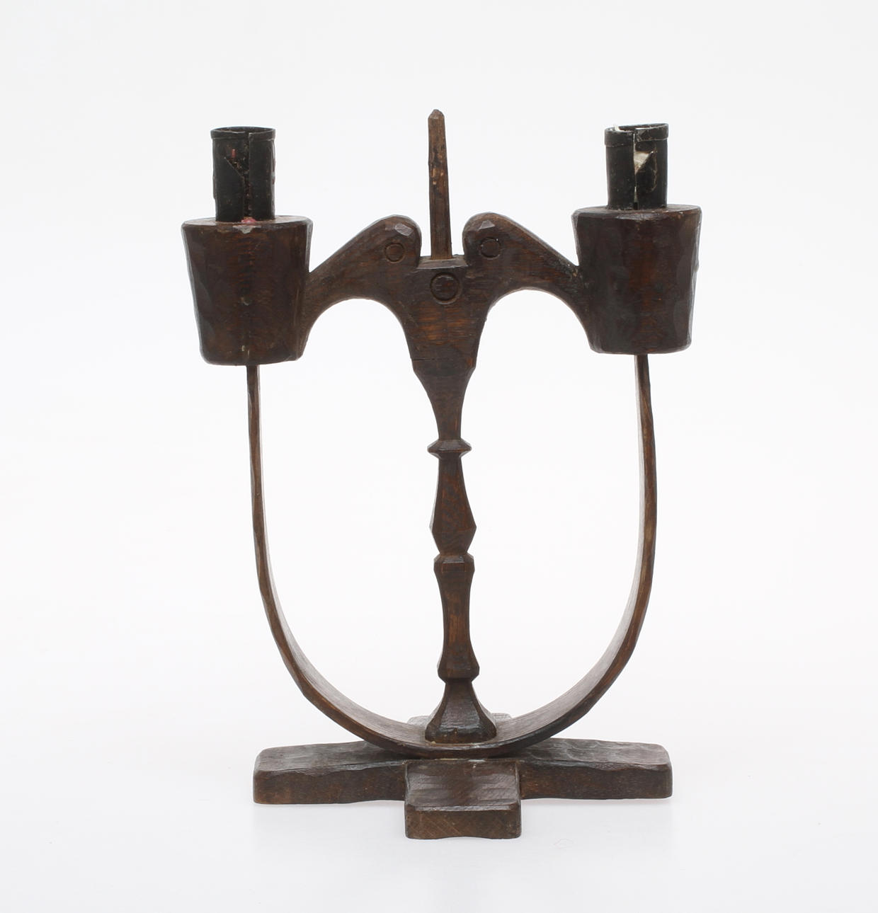 LJUSSTAKE, för 2 st ljus, trä, Taserud.