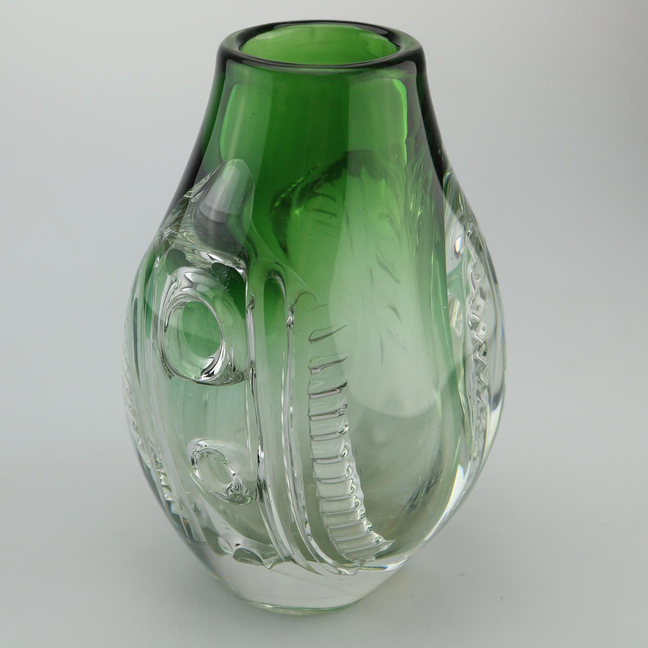 KARL WIEDMANN. VASE GRAL GLASHÜTTE DÜRNAU.