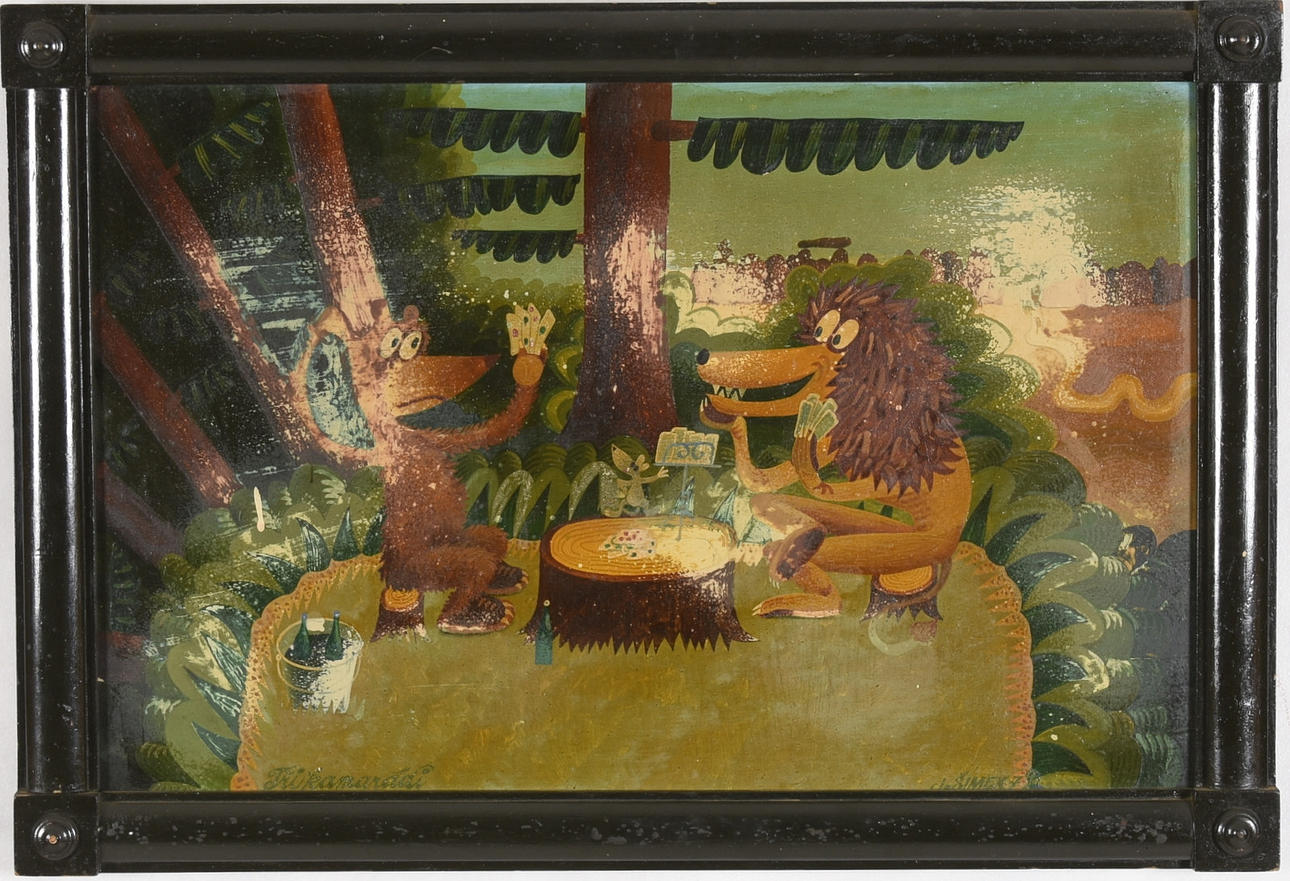 JOSEF SIMEK. Tempera på pannå.