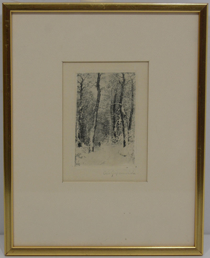 OTTO GRIPENSVÄRD. The forest. Woodcut.