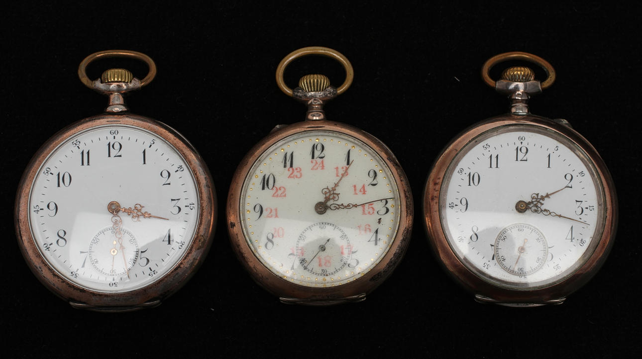 HERRFICKUR, 3 st bla Zenith, silver.