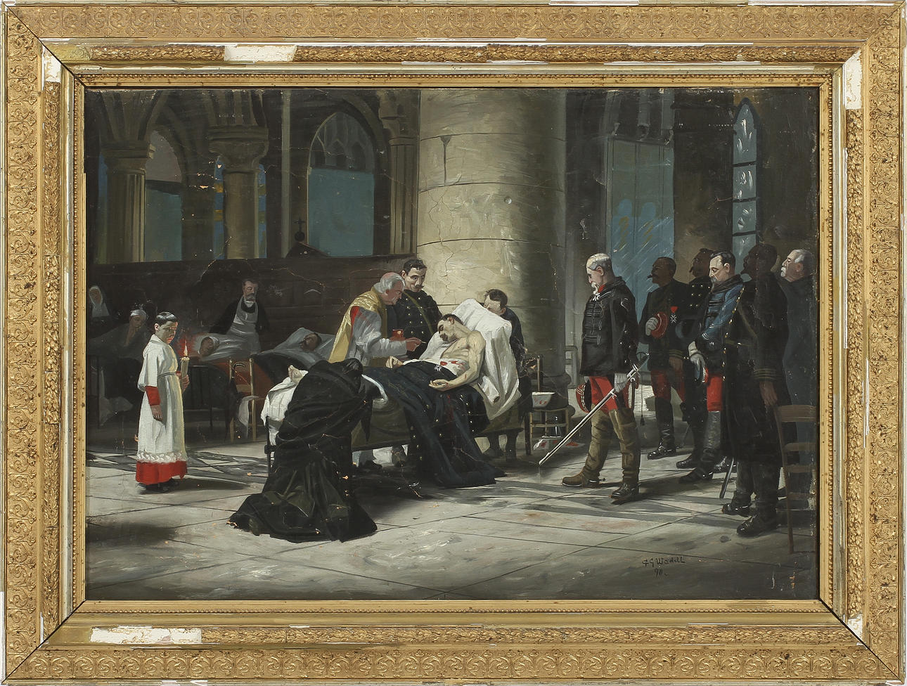 CARL GABRIEL WADELL. Olja på duk, kopia, signerad 90.